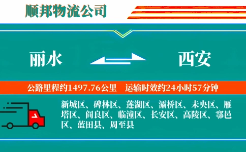 丽水到西安物流公司