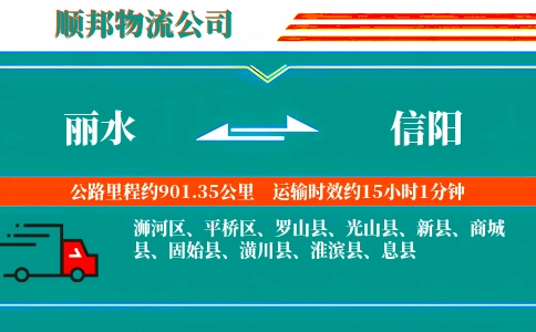 丽水到信阳物流专线-全境配送-一站直达