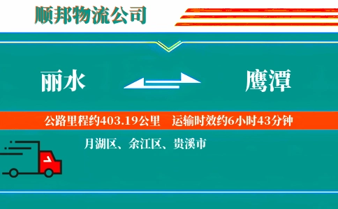 丽水到鹰潭物流公司