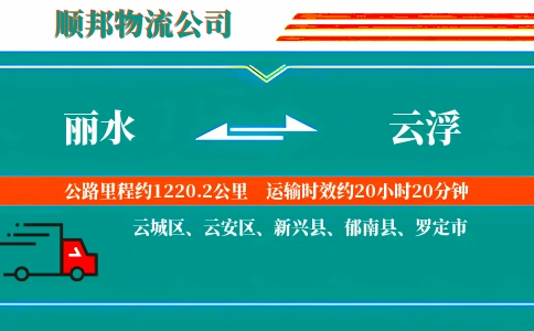 丽水到云浮物流公司