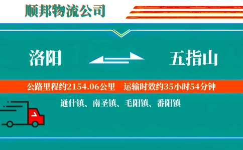 洛阳到五指山物流公司