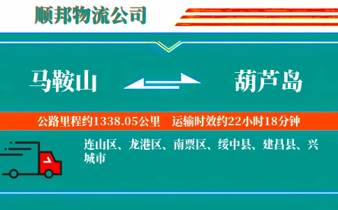 马鞍山到葫芦岛物流公司