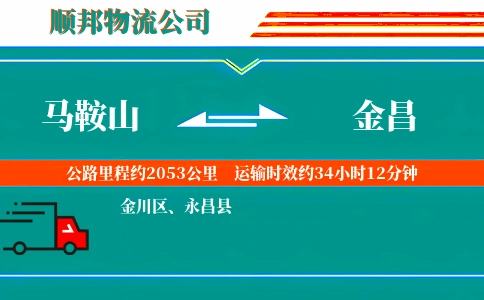 马鞍山到金昌物流公司