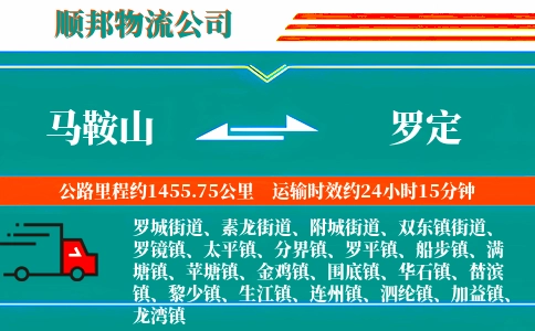 马鞍山到罗定物流公司