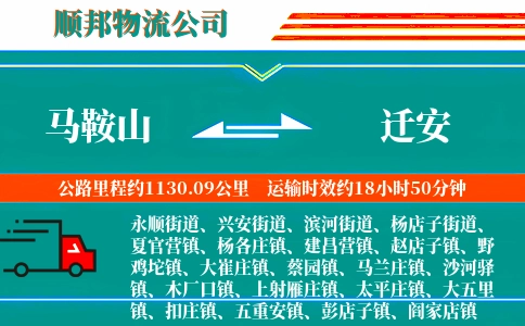 马鞍山到迁安物流公司