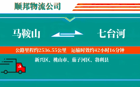 马鞍山到七台河物流公司