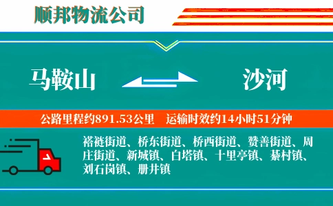 马鞍山到沙河物流公司