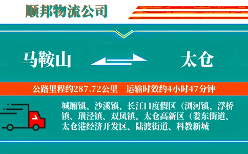 马鞍山到太仓物流公司