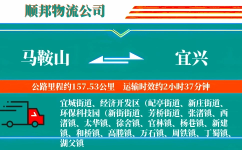 马鞍山到宜兴物流公司