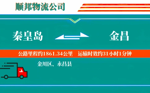 秦皇岛到金昌物流公司