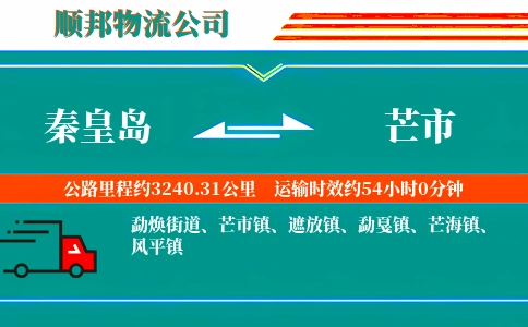 秦皇岛到芒市物流公司