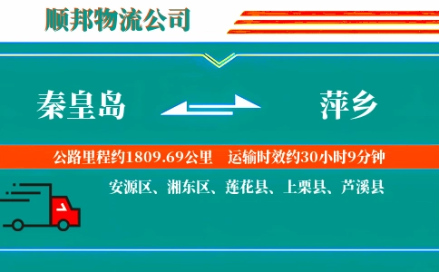 秦皇岛到萍乡物流公司