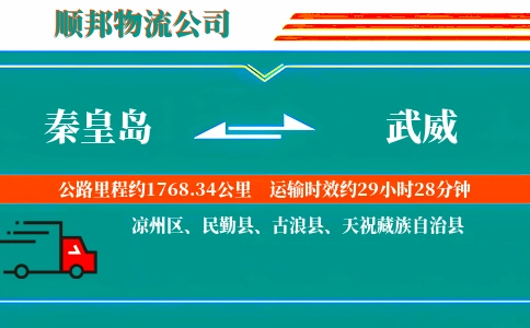 秦皇岛到武威物流公司