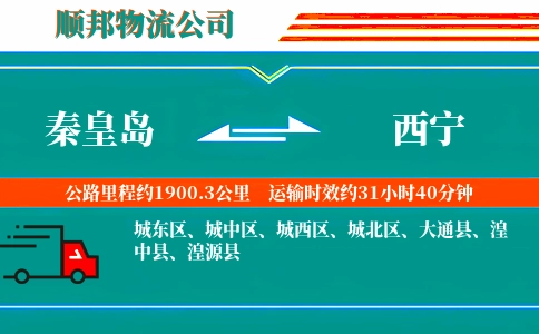 秦皇岛到西宁物流公司