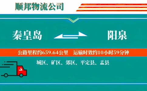 秦皇岛到阳泉物流公司