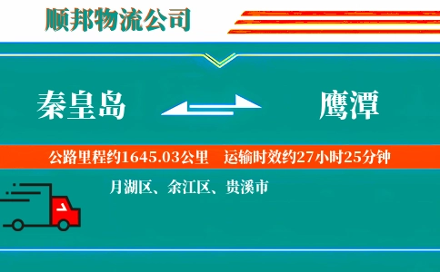 秦皇岛到鹰潭物流公司