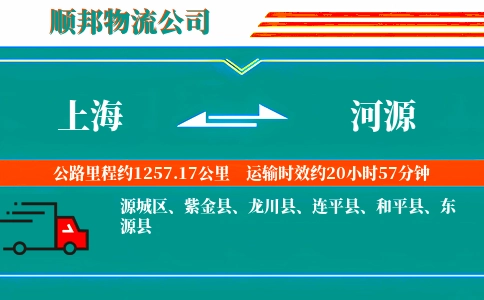 上海到河源物流公司