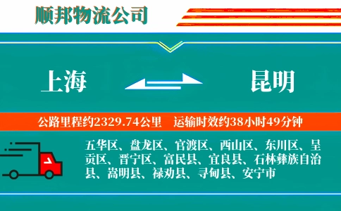上海到昆明物流公司