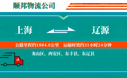 上海到辽源物流公司