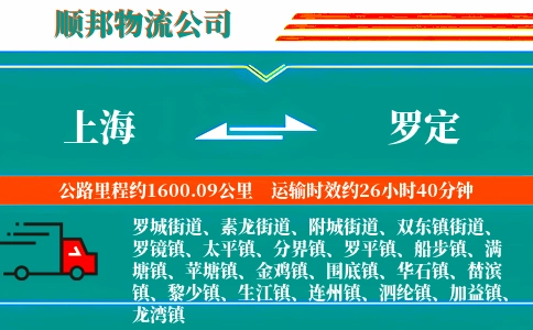 上海到罗定物流公司