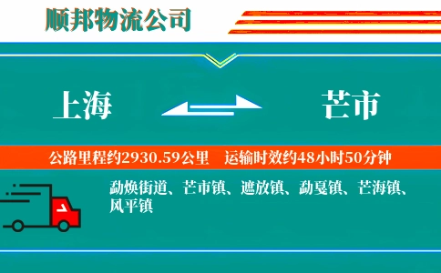 上海到芒市物流公司