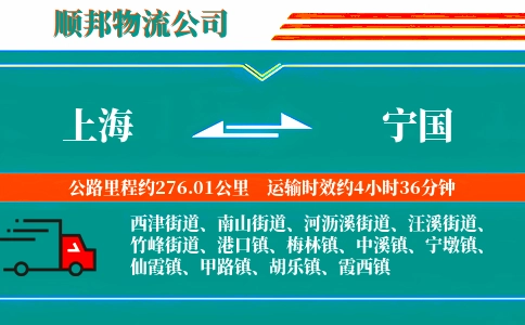上海到宁国物流公司