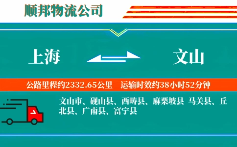 上海到文山物流公司