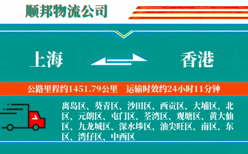 上海到香港物流公司