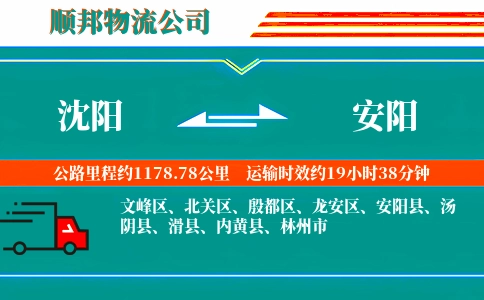 沈阳到安阳物流公司