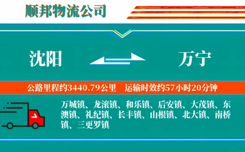 沈阳到万宁物流公司