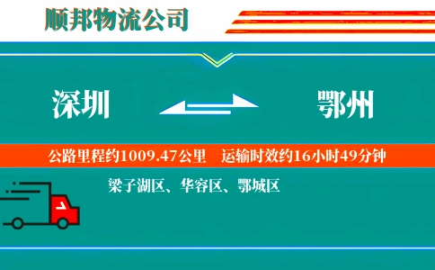 深圳到鄂州物流公司