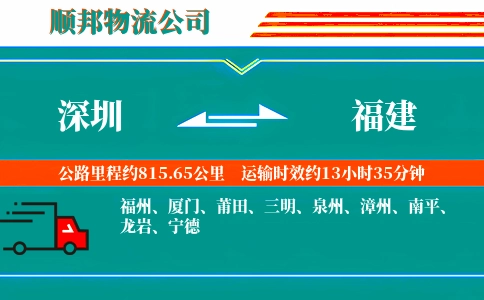 深圳到福建物流公司