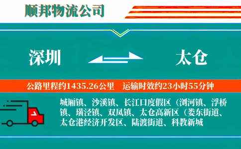 深圳到太仓物流公司