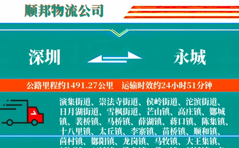 深圳到永城物流公司