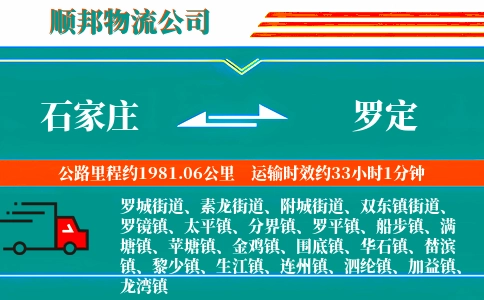 石家庄到罗定物流公司