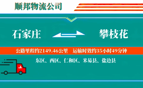 石家庄到攀枝花物流公司