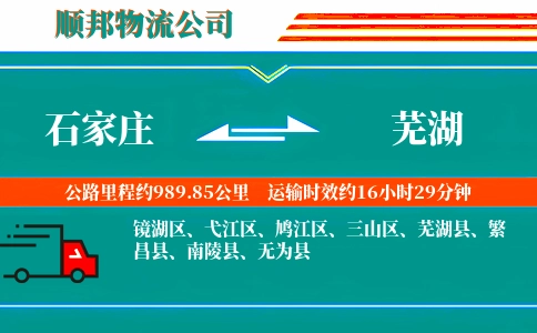 石家庄到芜湖物流公司