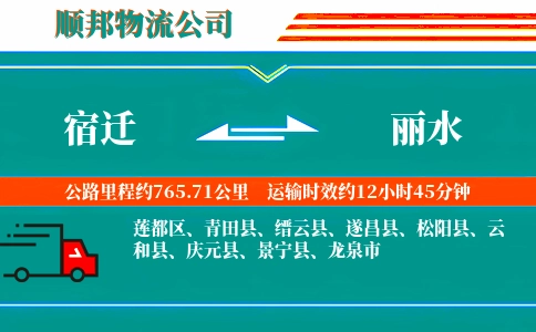 宿迁到丽水物流公司