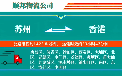 苏州到香港物流公司