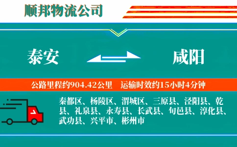 泰安到咸阳物流公司
