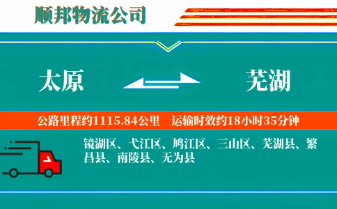太原到芜湖物流公司