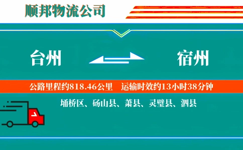 台州到宿州物流公司