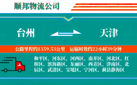 台州到天津物流公司