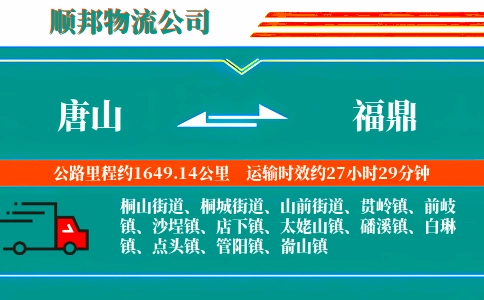 唐山到福鼎物流公司