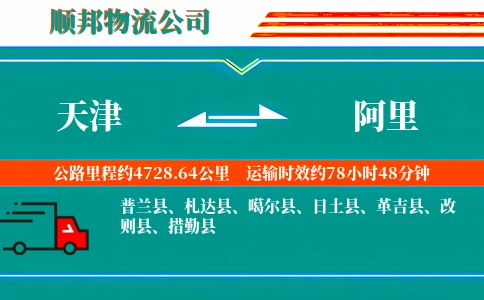 天津到阿里物流公司