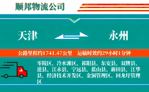 天津到永州物流公司