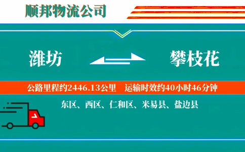 潍坊到攀枝花物流公司