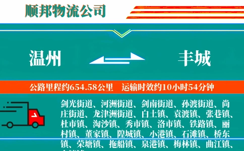 温州到丰城物流公司