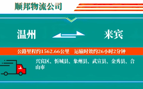 温州到来宾物流公司