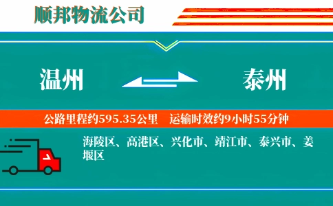 温州到泰州物流公司